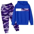 thumbnail image 3 of WOYY Teen Girls Camo Sweatsuit Hooded Sweatshirt Jogger Pants Outfits, Sizes 13-14, 3 of 3