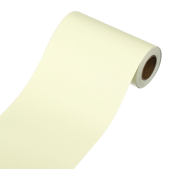 Wallpaper Border, Peel and Stick Wallpaper Borders, 3.9" x 196" Self Adhesive Mirror Frame Trim for Bedroom, Cream Yellow