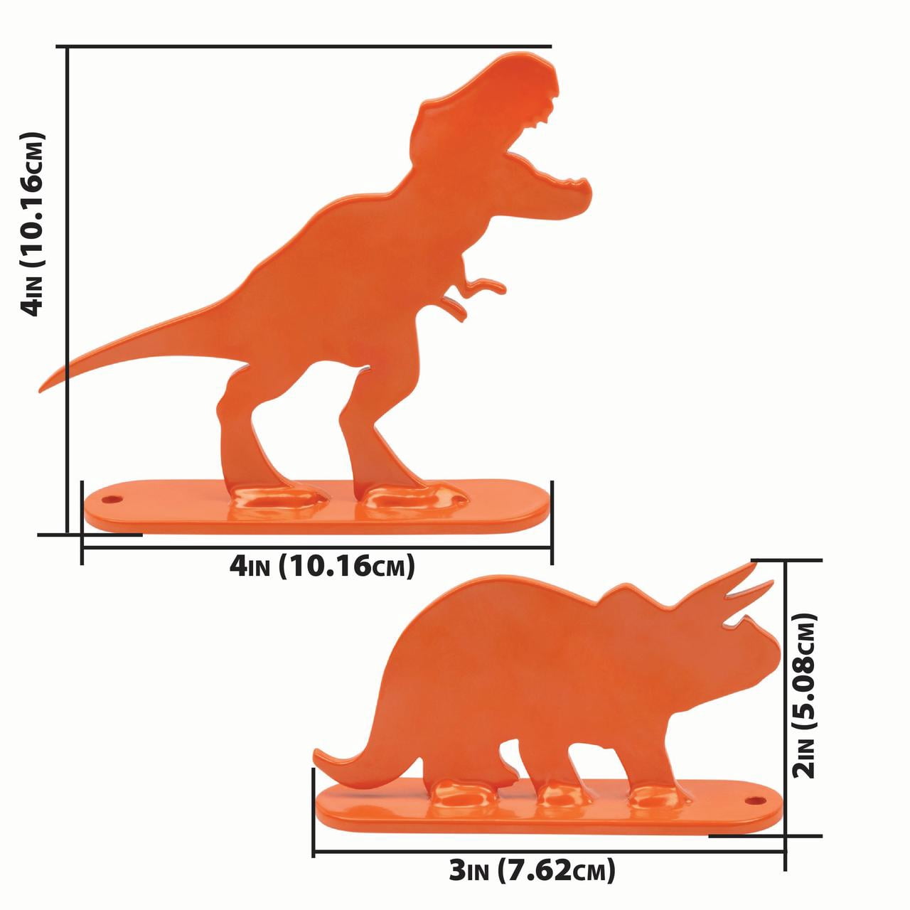 Allen Company Steel Airgun Target Set, 2 Dinosaur Targets, Orange