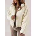 thumbnail image 2 of CAILDANL Womens Winter Quilted Jackets Long Sleeve Full Zip Puffer Jacket Coats with Pockets, 2 of 2