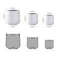 thumbnail image 4 of KANTE Round White Concrete Planters (3 Count), 4 of 5