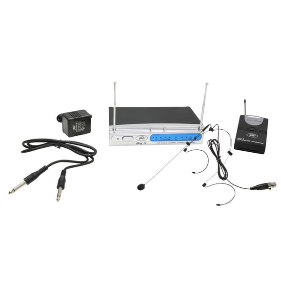 peavey pv-1 v1 bhs 198.950mhz vhf wireless microphone sys headset mic