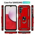 thumbnail image 4 of Aggxpf Samsung Galaxy A14 5G Case, Heavy Duty Drop Protection Phone Cover with Metal Ring Stand for Galaxy A14 5G Case, Red, 4 of 5