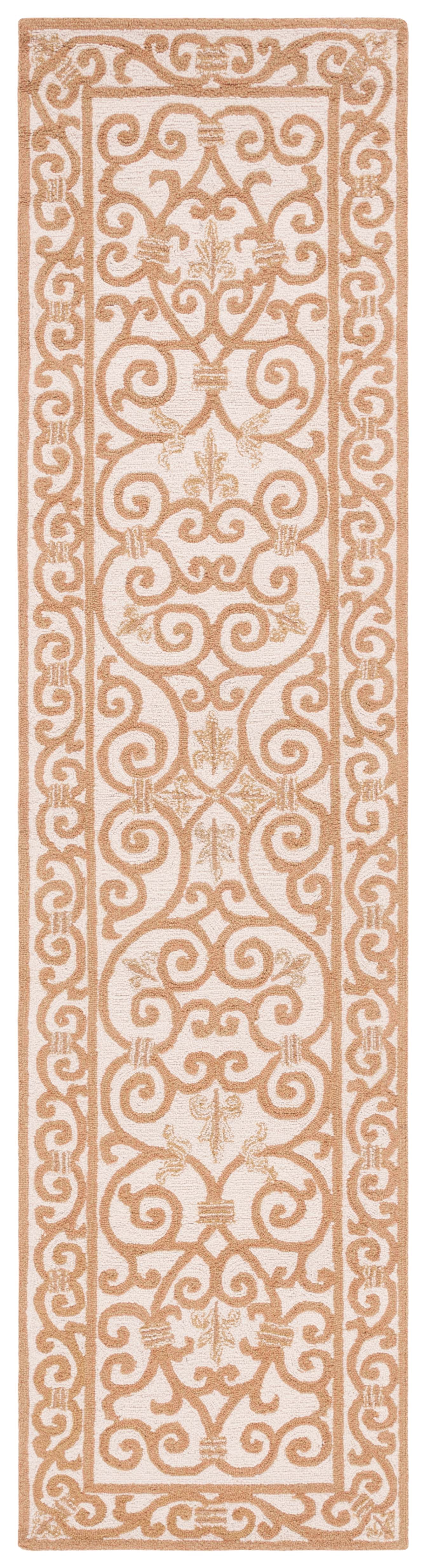 Safavieh Chelsea Aragon Oriental Wool Runner Rug, Ivory/Gold, 2'6" x 12'