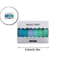 VQPeo Solid Color Tape Set, 6 Non-repetitive Paper Tapes, Versatile Crafting Tape Rolls for Journaling & Scrapbook Decoration