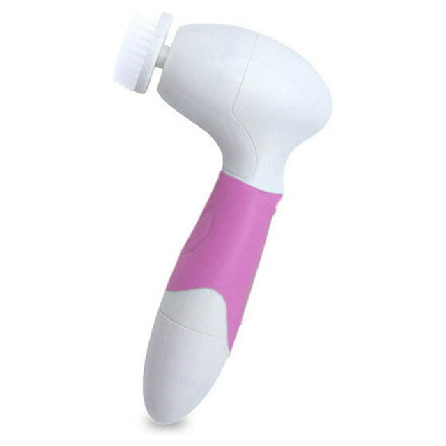 4-in-1 Handheld Portable Electric Face Cleaning Tool Electric Face Home Multifunctional Eyeshadow Makeup Remover Removal Tool Pink
