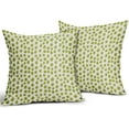 thumbnail image 2 of Lime Green Cream Pillow Covers 20x20 Set of 2 Boho Design Polka Dot Throw Pillows Modern Brush Strokes Print Decorative Outdoor Pillowcase Square Cushion Cover Linen Case for Sofa Couch Bed, 2 of 6