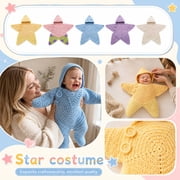 Baby Star Onesie Suit Hooded Crochet Starfish Babystar Wrap,Cute Infant Photo Prop Wrap for Newborn Pictures Nursery Display Baby Shower Gift