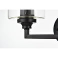 thumbnail image 4 of Living District Mayson 2-Light Iron & Glass Bath Sconce in Black/Clear, 4 of 7