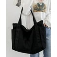 thumbnail image 2 of PIKADINGNIS Women Canvas Tote Bag Hobo Casual Shoulder Purse Large Capacity Messenger Handbags, 2 of 6