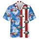 thumbnail image 3 of Camisas gráficas de aviones con estampado completo para hombres, camisa hawaiana de playa informal a la moda con diseño de avión, blusa de solapa de manga corta para hombres de la Fuerza Aérea, 3 of 5