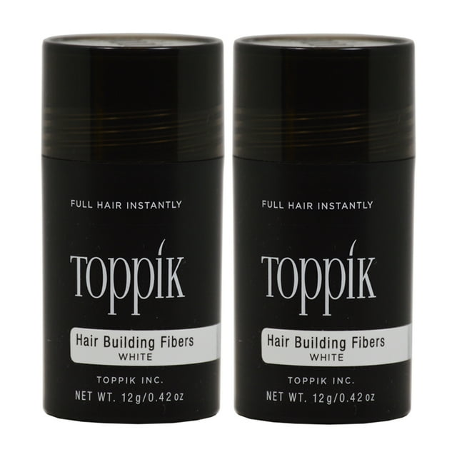 Lot de 2 - Fibres Constructrices pour Cheveux Toppik Blanches 0,42 Oz