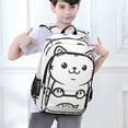 thumbnail image 6 of FORMRS Unisex School Backpack 17" Student Travel Bag with Laptop Compartment, Cute Chubby Cat, 6 of 7