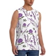thumbnail image 2 of Balery Lavender Flowers Camisetas sin mangas para hombre, absorbe la humedad y protege contra el mal olor.-X-Large, 2 of 7