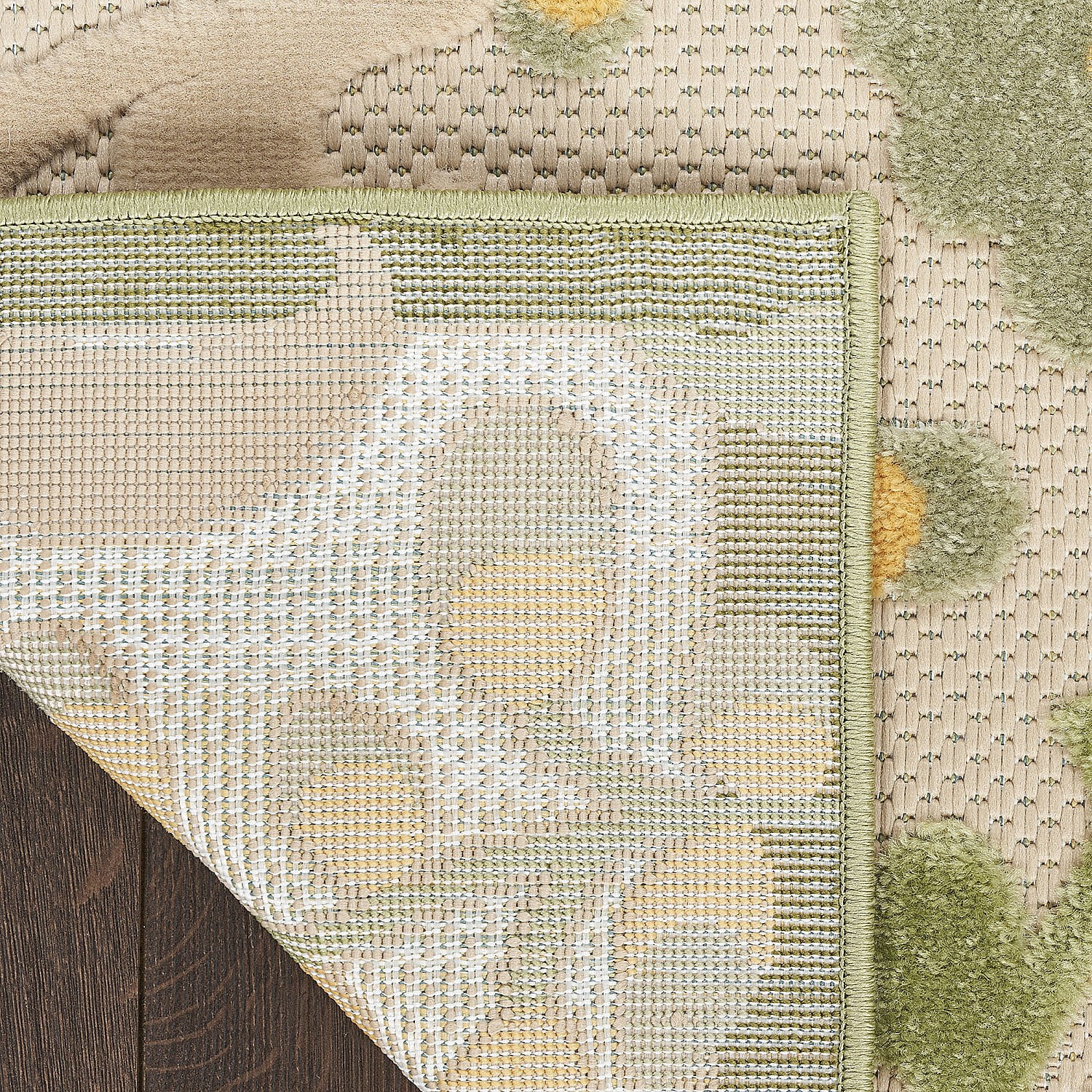 Nourison Aloha Farmhouse Indoor/Outdoor Ivory Green 3'6" x 5'6" Area Rug (4x6)