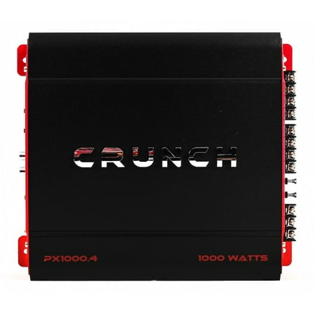 Lightweight Stereo Power Amplifier - Crunch 4 Channel 1000 Watt Amp A/B Class Car Stereo Amplifier | PX-1000.4