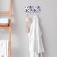 thumbnail image 7 of PhooArto Key Holder for Wall Decorative with 5 Key Hooks, Bell Flowers Purple Pattern Holders Wall Mount Organizer with Mail Key Rack, Self Adhesive, 7 of 7