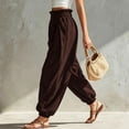 thumbnail image 3 of Aezemi Womens Ruffle Elastic Waist Trousers Fashion Comfy Pull on Summer Joggers Summer Walking Daily Casual Spring Pants with Pockets XXL, 3 of 9