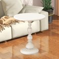 thumbnail image 5 of Esquirla Coffee End Tables Side Table Lightweight Sturdy Round Couch Table Small End Table for Indoor and Outdoor Dorm Bedroom Apartmen White Large, 5 of 7