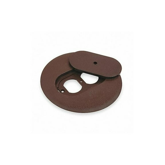 Steel City Floor Box Cover,Round,6 in.,Brown  P 68 DRC BRN