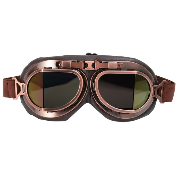 WORGEOUS Motorbike Riding Windproof Goggles Protective Glasses Copper Plating Anti-Fog Goggles (Colorful)