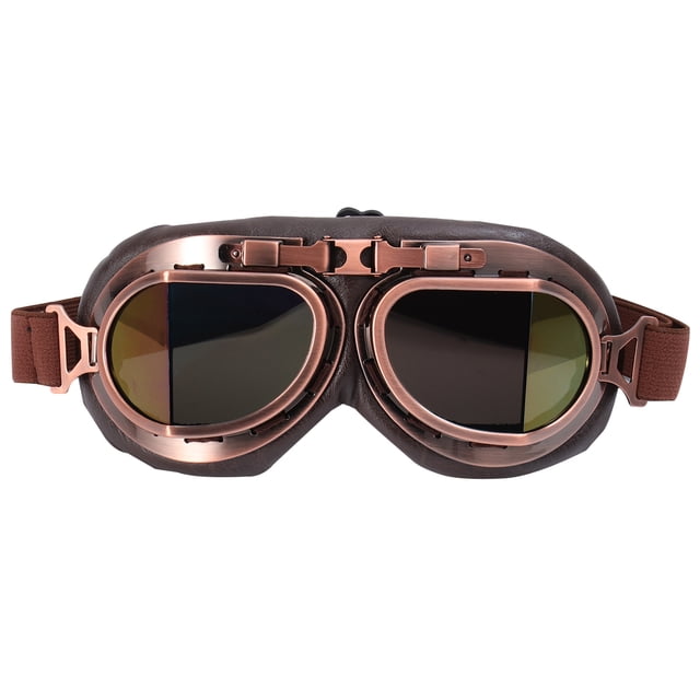 EeaseCA Motorbike Riding Windproof Goggles Dustproof Protective Glasses Copper Plating Anti-Fog Goggles (Colorful)