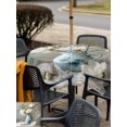 thumbnail image 5 of Outdoor Tablecloths with Umbrella Hole & Zipper, Rustic Floral 60x60 Inch Square Tablecloths, White Magnolia Flowers Farmhouse Bottle Branch Waterproof Table Cloth, Patio/Pool/Picnic Table Covers, 5 of 8