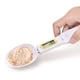 thumbnail image 5 of Báscula electrónica de cuchara blanca compacta, sensible, de alta precisión, con cuchara medidora desmontable para hornear alimentos., 5 of 12