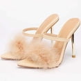 thumbnail image 4 of Vedolay Casual Shoes Women Classic Platform Pumps Square Toe Block High Heels Shoes,Beige 7.5, 4 of 4