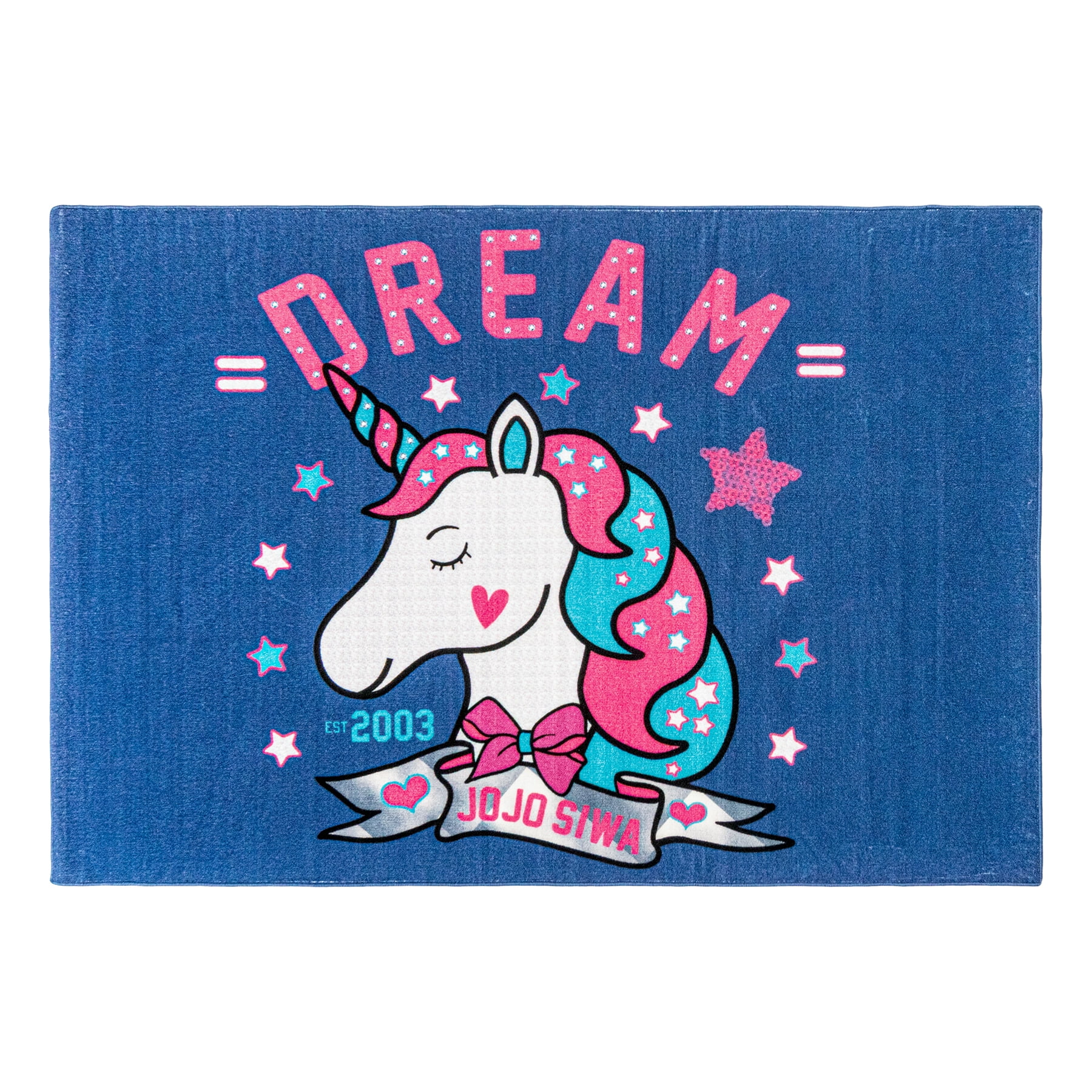 Jojo Siwa Unicorn HD Digitally Printed Rug, 4'6"x6'6"
