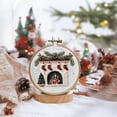 thumbnail image 3 of Clearance! Christmas Embroidery Kit with Embroidery Hoop 2024 New Easy Embroidery Kit for Beginners and Adults Full Embroidery Hoop Kit with Needles and Thread Included DIY Knitting DIY,White, 3 of 8