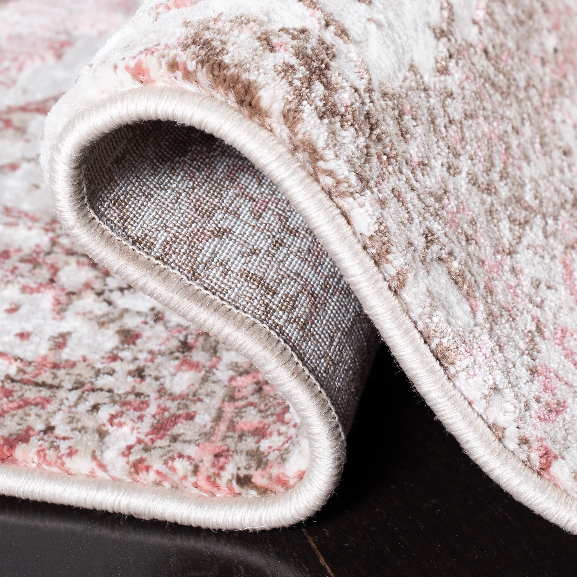 SAFAVIEH Meadow Beulah Abstract Area Rug, Beige/Pink, 9' x 12'