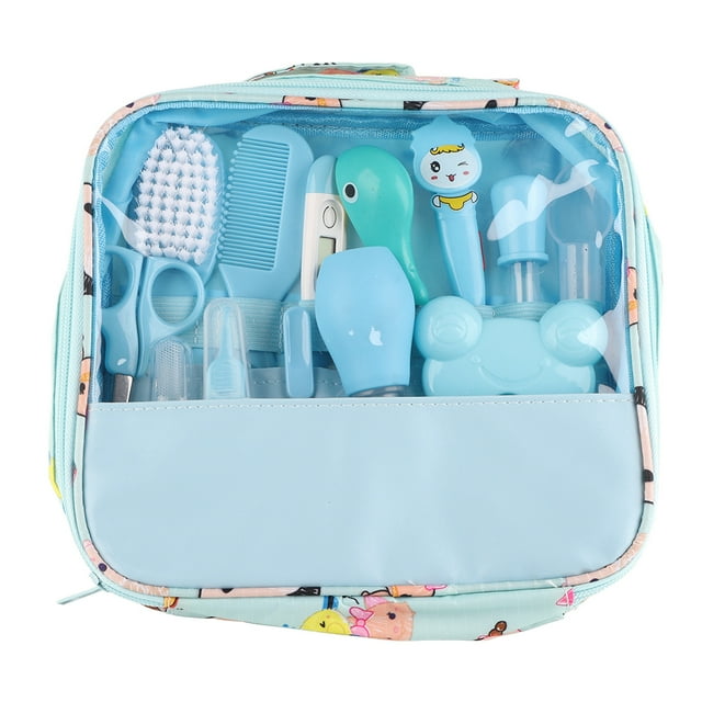 Set de aseo para recién nacidos de 13 piezas. Kit de cuidado para bebés y lactantes. Accesorios esenciales para el cuidado de la salud en casa y para viajar.