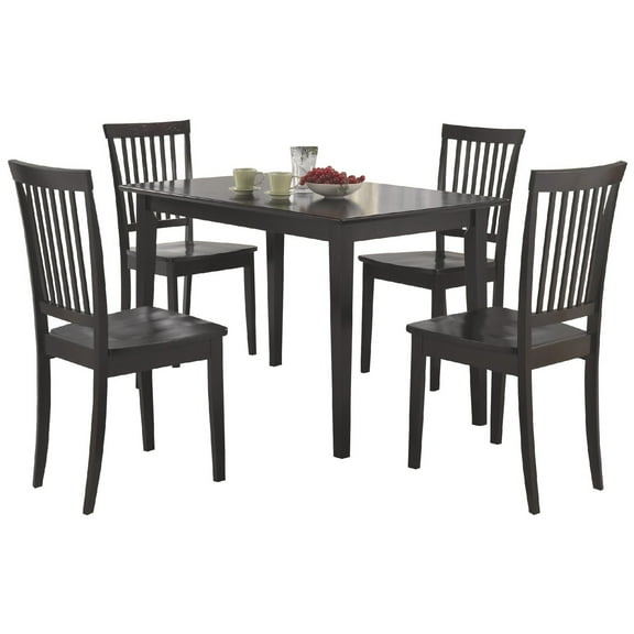 Sophisticated And Sturdy 5 Piece Wooden Dining Set, Brown