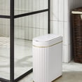 thumbnail image 3 of Elpheco - SvelteWave Slim Sensor Can - 7.5L - White (Gold Trim), 3 of 3