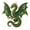 emerald green dragon, variant on Mythic Wilds DIY Layered Patchwork Art Kit Beginner-Friendly Textile Craft Project with Creative Sewing Activity, Guided Instructions and Handmade Decorative Artwork (stag)