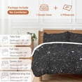 thumbnail image 6 of 3 Piece Black Star Sky Duvet Cover Set Twin Size,Microfiber Comforter/Quilt Cover with Corner Ties and 2 Pillowcases,Modern Country Simple Abstract Pattern All Season Soft Bedding with Zipper Closure, 6 of 8