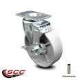 thumbnail image 2 of 5 Inch Semi Steel Wheel Swivel Top Plate Caster with Brake Service Caster, 2 of 2