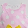 thumbnail image 5 of Ugoldhm Girls' Polka Dots Sleeveless A-Line Summer Dress - Bow Pleated Crew Neck Casual Sundress, 2-13Y, 5 of 8