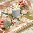 thumbnail image 6 of Tarmeek Romantic Candle Ring with Lilies, Elegant Artificial Flower Candle Holder, Valentines Day Decorations Candelabra Creates Cozy Ambiance for Valentine's Day Dinner, 6 of 7