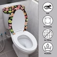 thumbnail image 3 of HELLHERO Multicolor Florals, Butterfly, Hearts Toilet Cover Stretch Toilet Top Cover & 2 Pcs Set for Bathroom Easy Care Soft, 3 of 8