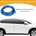 thumbnail image 2 of Unique Bargains 32.81Ft 10m Universal Car Door Edge Protective Strip Car Chrome Door Edge Guard Strip Chrome Blue, 2 of 7