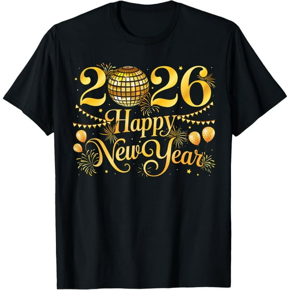 Happy New Year Matching New Year Eve Party Disco Ball 2026 T-Shirt Shirts