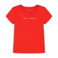 thumbnail image 1 of Camiseta Tommy Hilfiger para niñas de manga corta 3T roja de algodón, 1 of 3