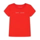 thumbnail image 1 of Camiseta Tommy Hilfiger para niñas de manga corta 3T roja de algodón, 1 of 3