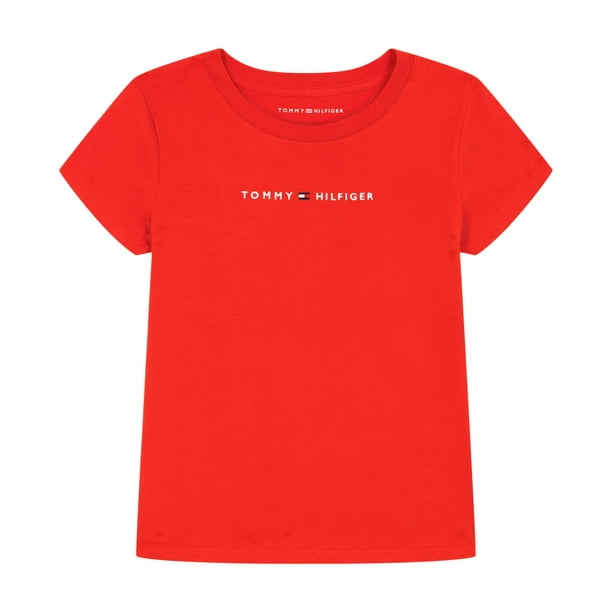 Camiseta Tommy Hilfiger de manga corta de algodón para niñas de 8 a 10 años