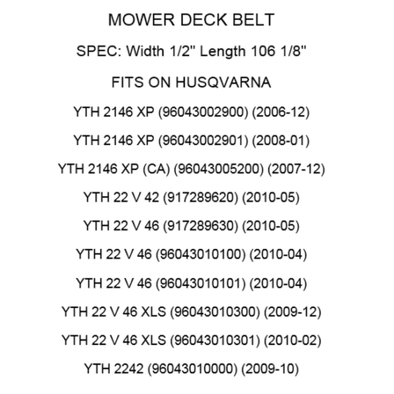 Yth22v46 deck belt deals