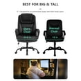 thumbnail image 5 of BestOffice Executive Chair with Lumbar Support & Swivel, 500 lb. Capacity, Black, 5 of 7