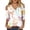 White2, variant on ZDNIXIAN Womens 3/4 Sleeve Tops V Neck Casual Loose Blouse, Spring Summer Fashion Cutout Shoulder Tunic Shirts