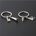 thumbnail image 4 of Couple Metal Handbag Backpack Keyring Confirmation Gift Valentine's Day Wedding Gift, silver, 4 of 5